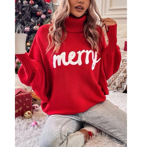 Rebellious Rose Sweaters - Christmas Turtleneck Sweater 🎄